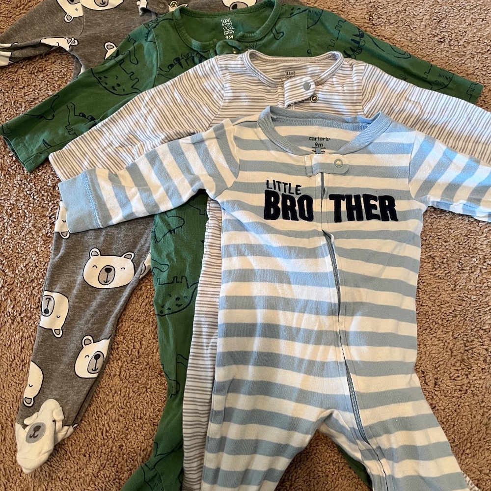 Baby boy footie pajamas 4